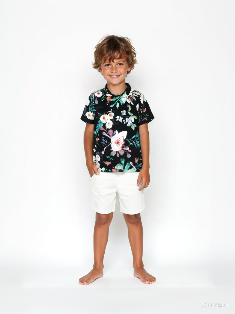 KRIOS - Flora-polo met korte mouwen