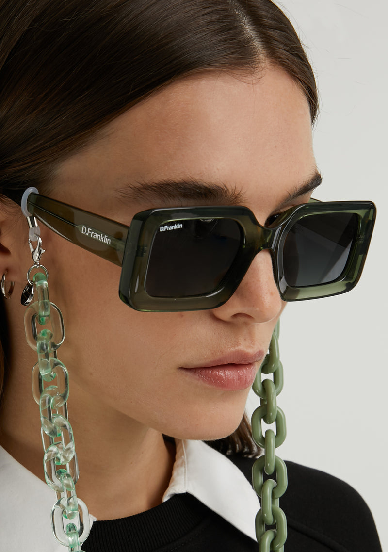 D.Franklin Bahamas Crystal Green / Smoke Green sunglasses  