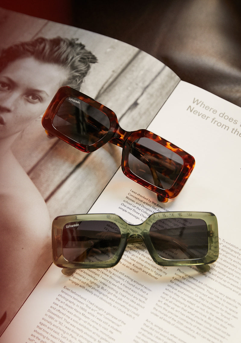 D.Franklin Bahamas Crystal Green / Smoke Green sunglasses package