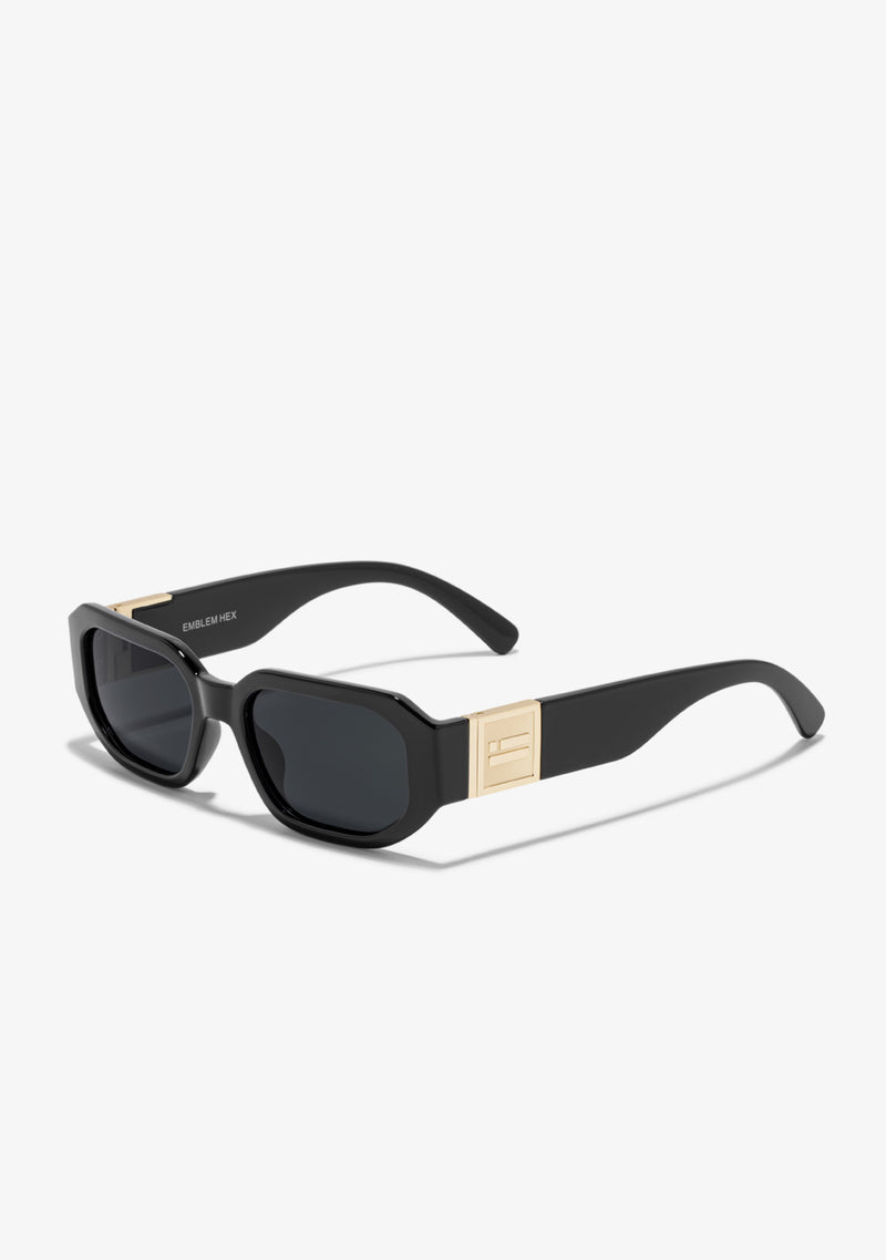D.Franklin sunglasses EMBLEM HEX BLACK / SMOKE
