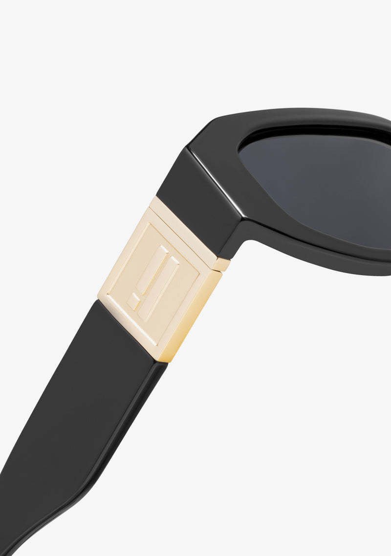 D.Franklin sunglasses EMBLEM HEX BLACK / SMOKE
