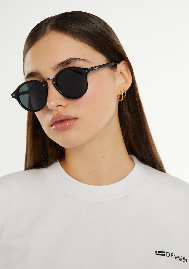 D.Franklin sunglasses ROLLER ROUND V2 FULL BLACK
