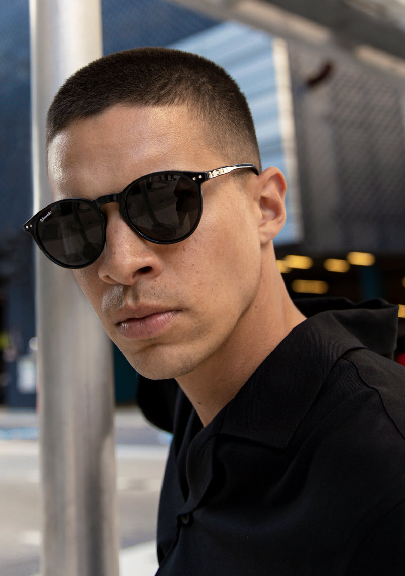 D.Franklin sunglasses S ROUND BLACK / BLACK
