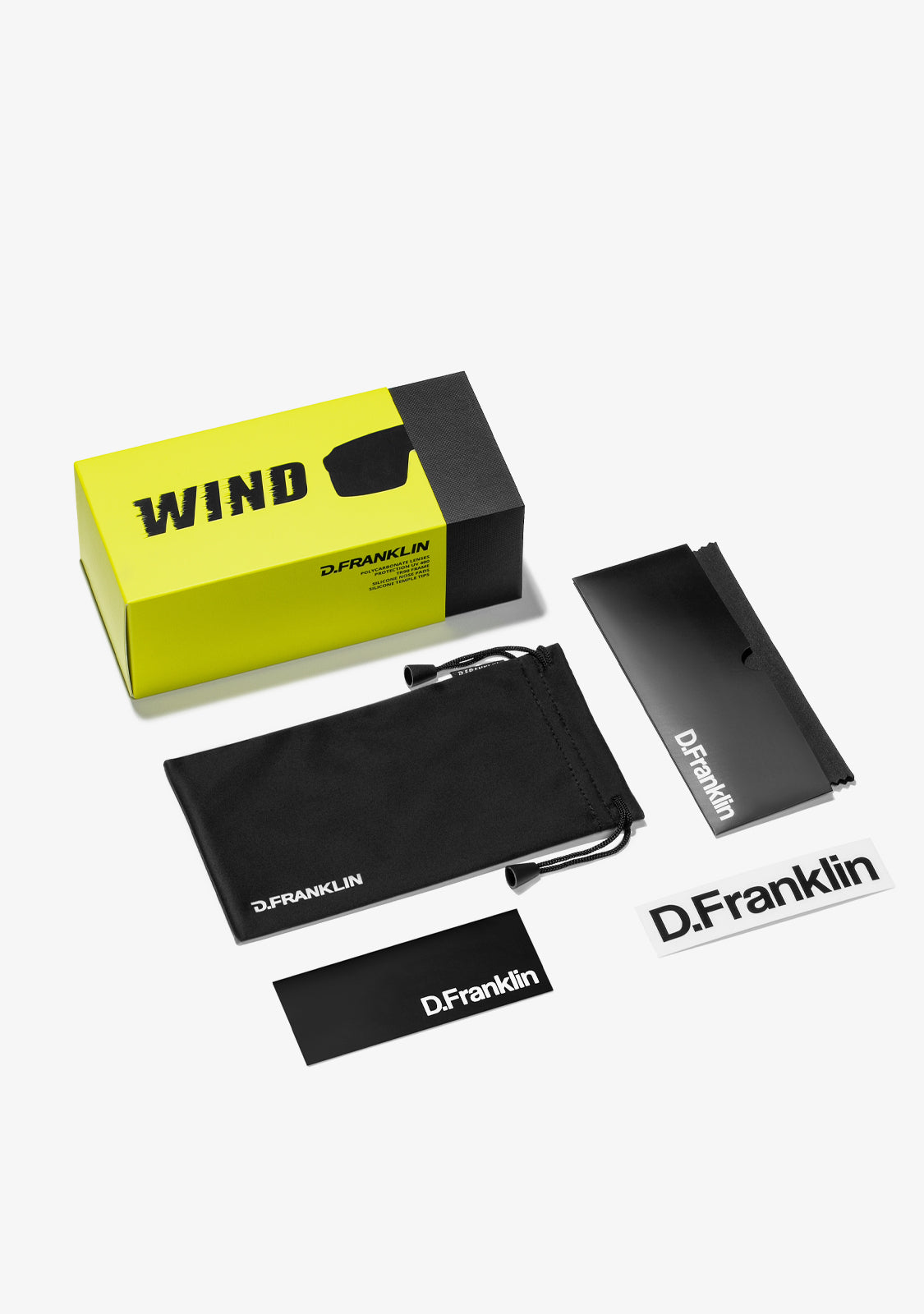 PACKAGING D.Franklin sport sunglasses WIND BLACK 