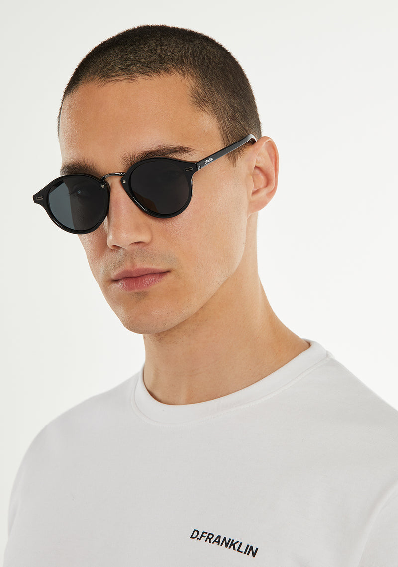 D.Franklin sunglasses ROLLER ROUND V2 FULL BLACK
