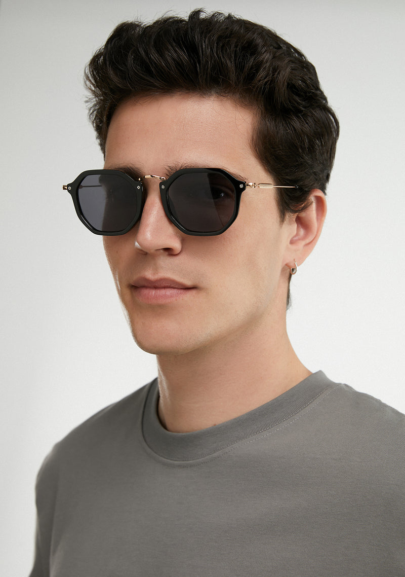 Unisex D.Franklin sunglasses ROLLER HEX BLACK / BLACK
  