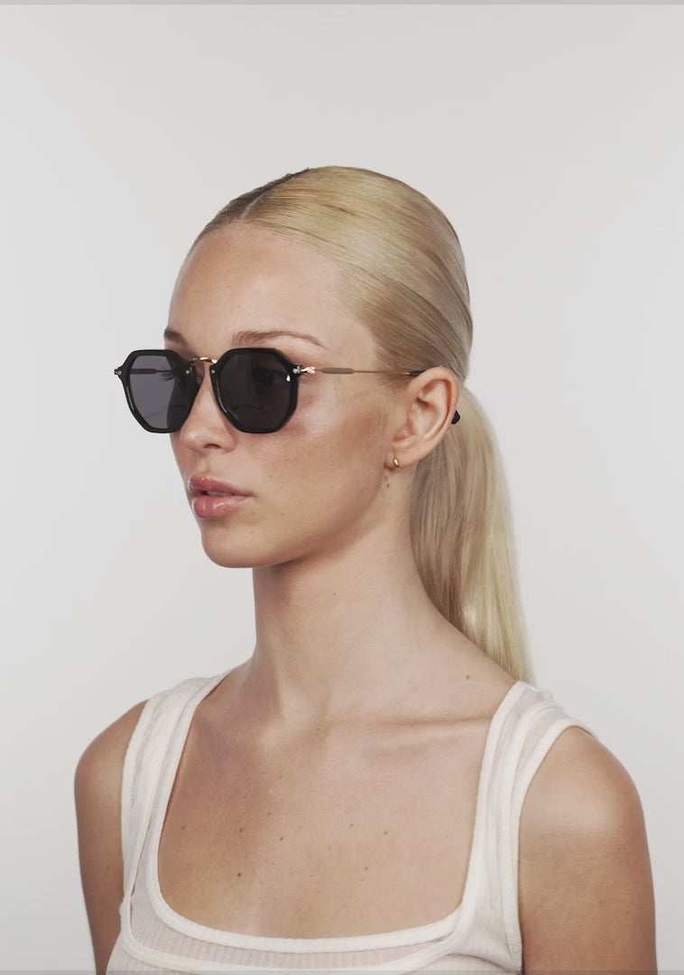 D.Franklin sunglasses ROLLER HEX BLACK / BLACK
