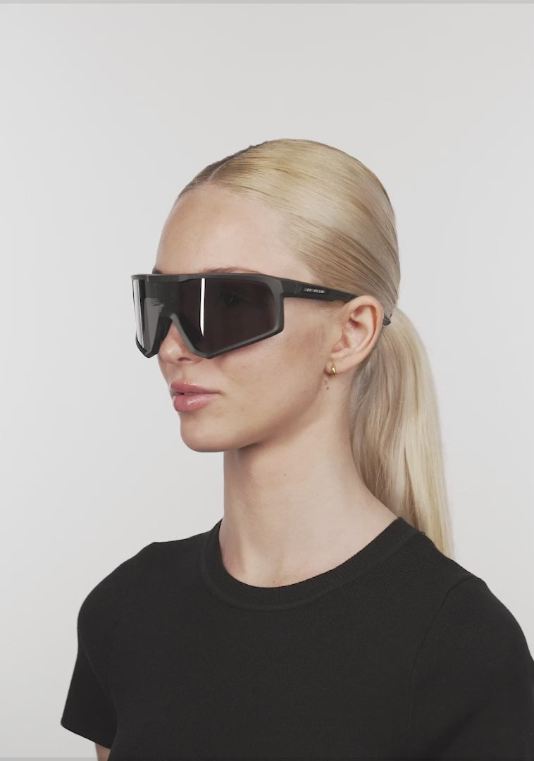 D.Franklin black sport sunglasses details women