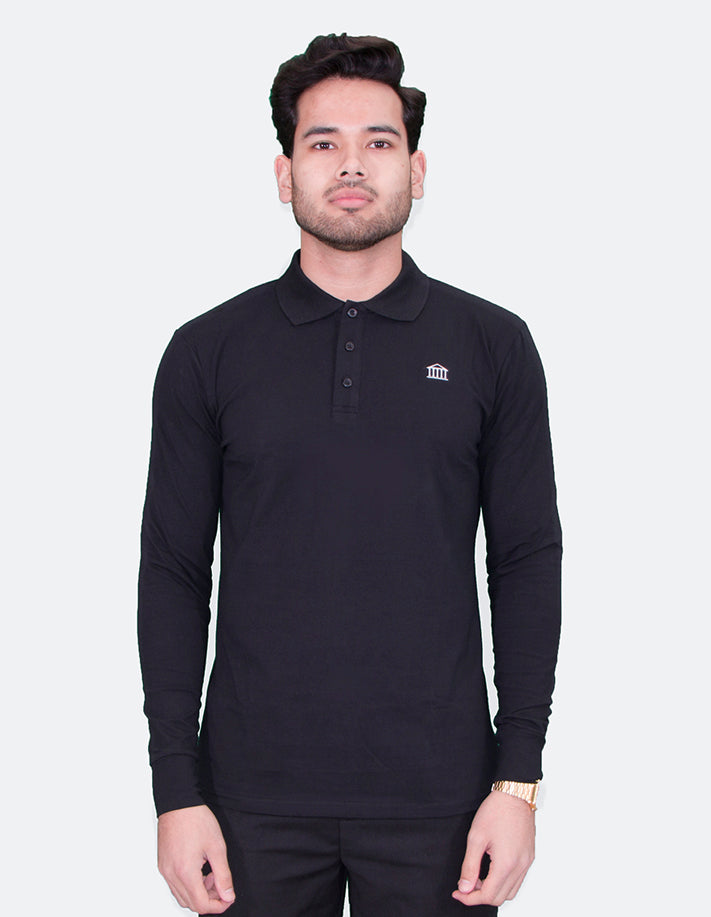 KRIOSWEAR Long Sleeve Black Polo shirt