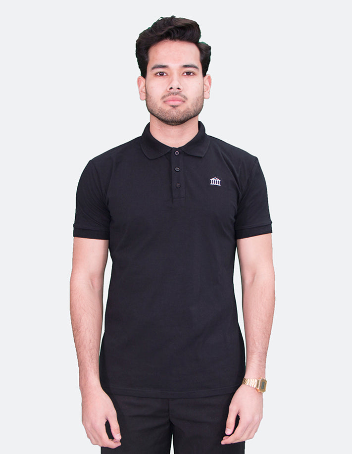 KRIOSWEAR - Black Short Sleeve Polo shirt