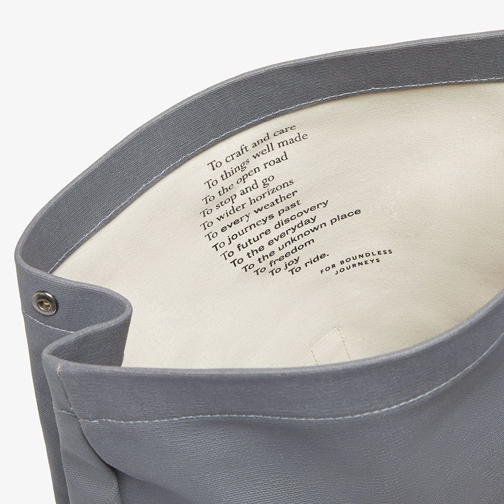 Brooks England - Pickwick Cotton Canvas Backpack Grey Brown quote